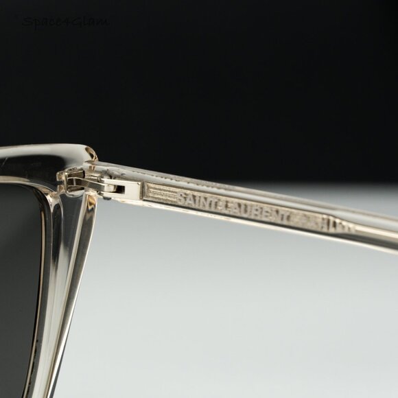 Saint Laurent Men Sunglasses Beige Silver Cat Eye SL737 MICA THIN 004 BRAND NEW - Picture 7 of 13